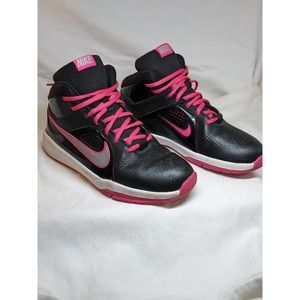 Nike Team Hustle Youth Basketball Shoes Racer Pink/Black/Gray Size 6Y